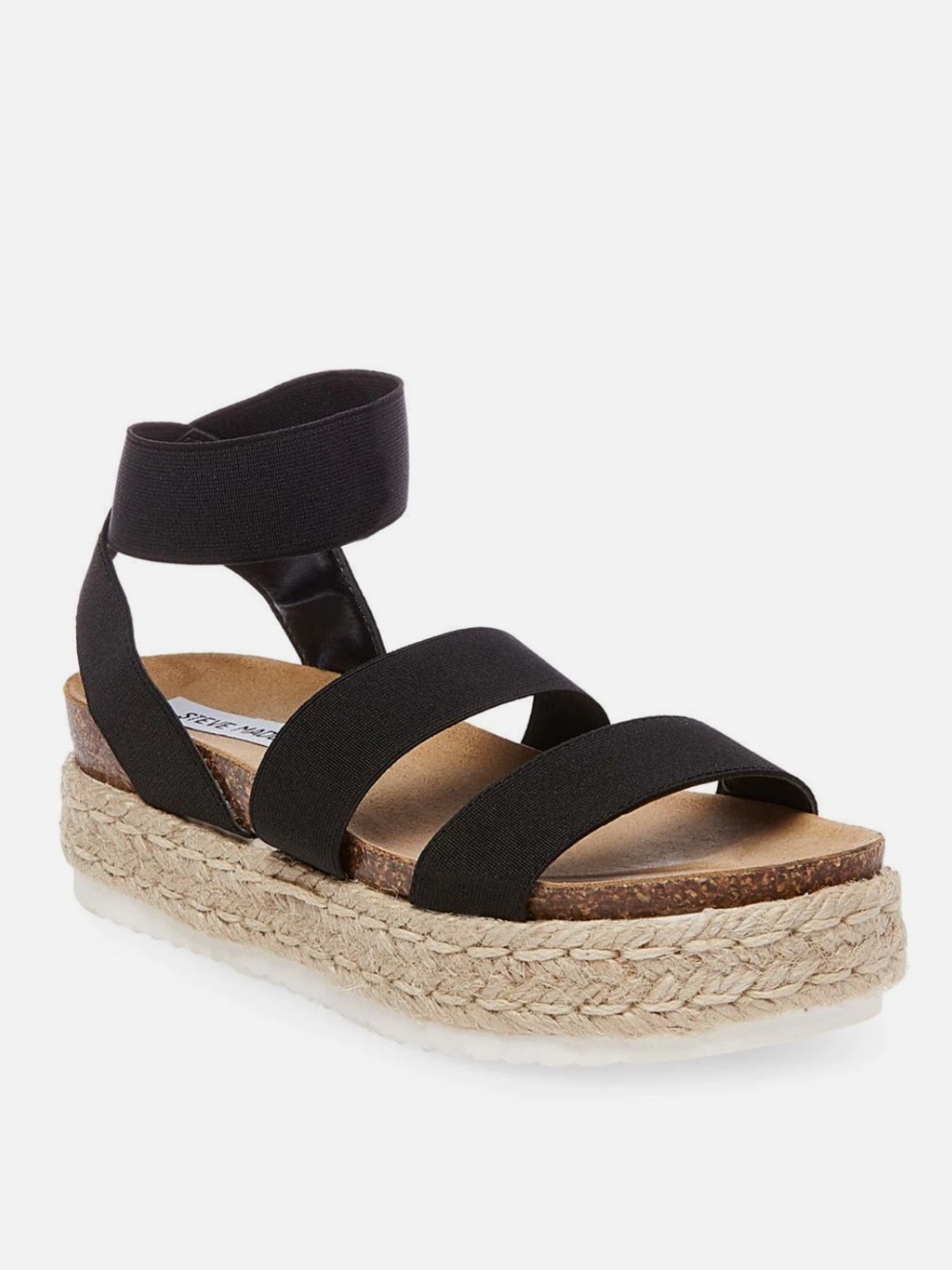 STEVE MADDEN Kimmie Black platform  Espadrille sandals Size 8